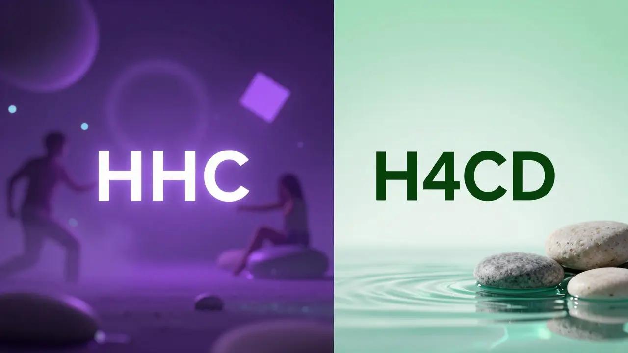 Srovnání chaotického účinku HHC a klidného H4CBD