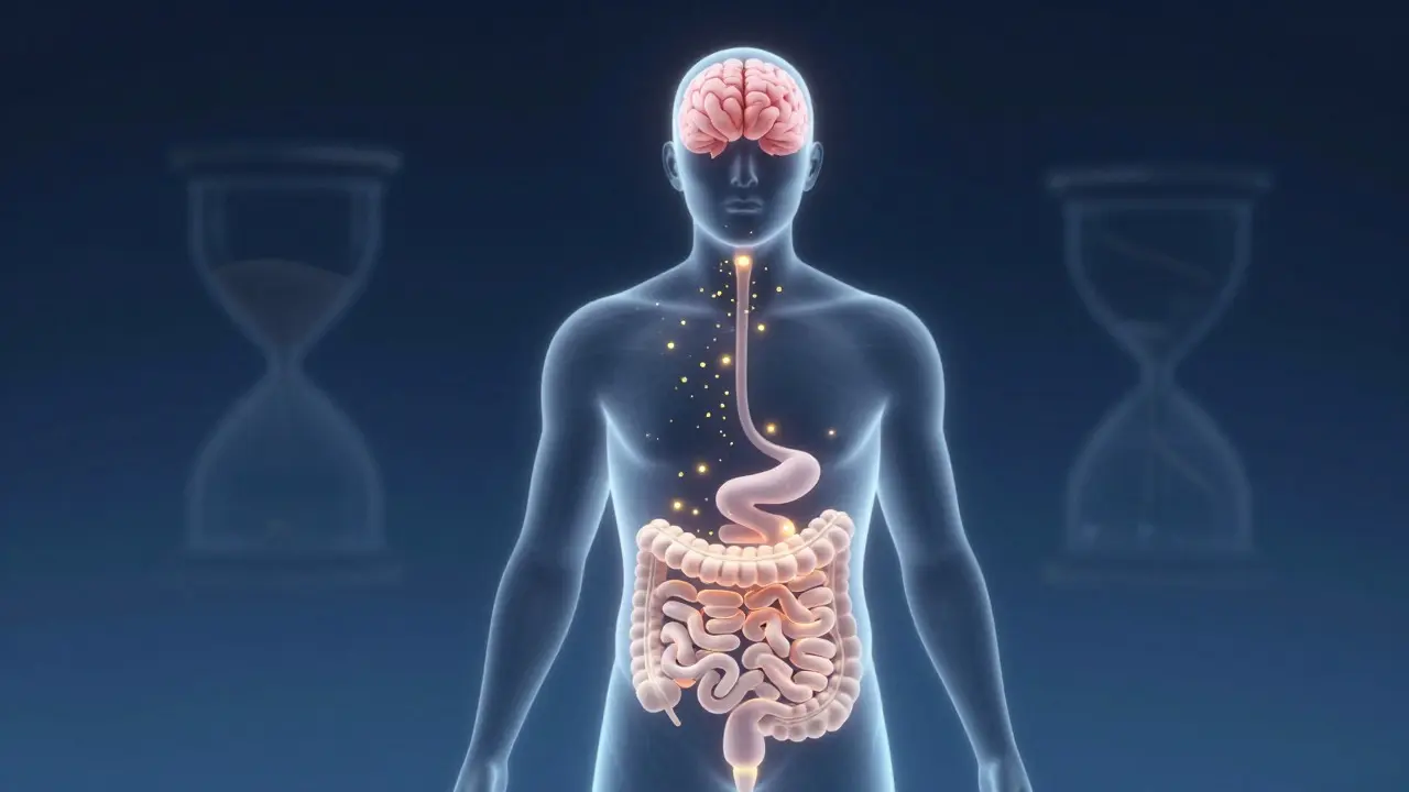 Abstraktní ilustrace metabolizace kanabinoidů