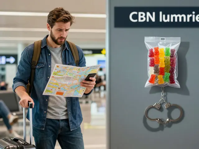 Cestování s gumičkami CBN: Právní rizika, letištní kontroly a bezpečné tipy