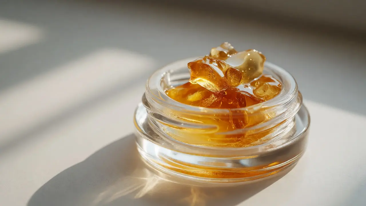 Jak poznat kvalitní CBD shatter: Průvodce vzhledem a konzistencí