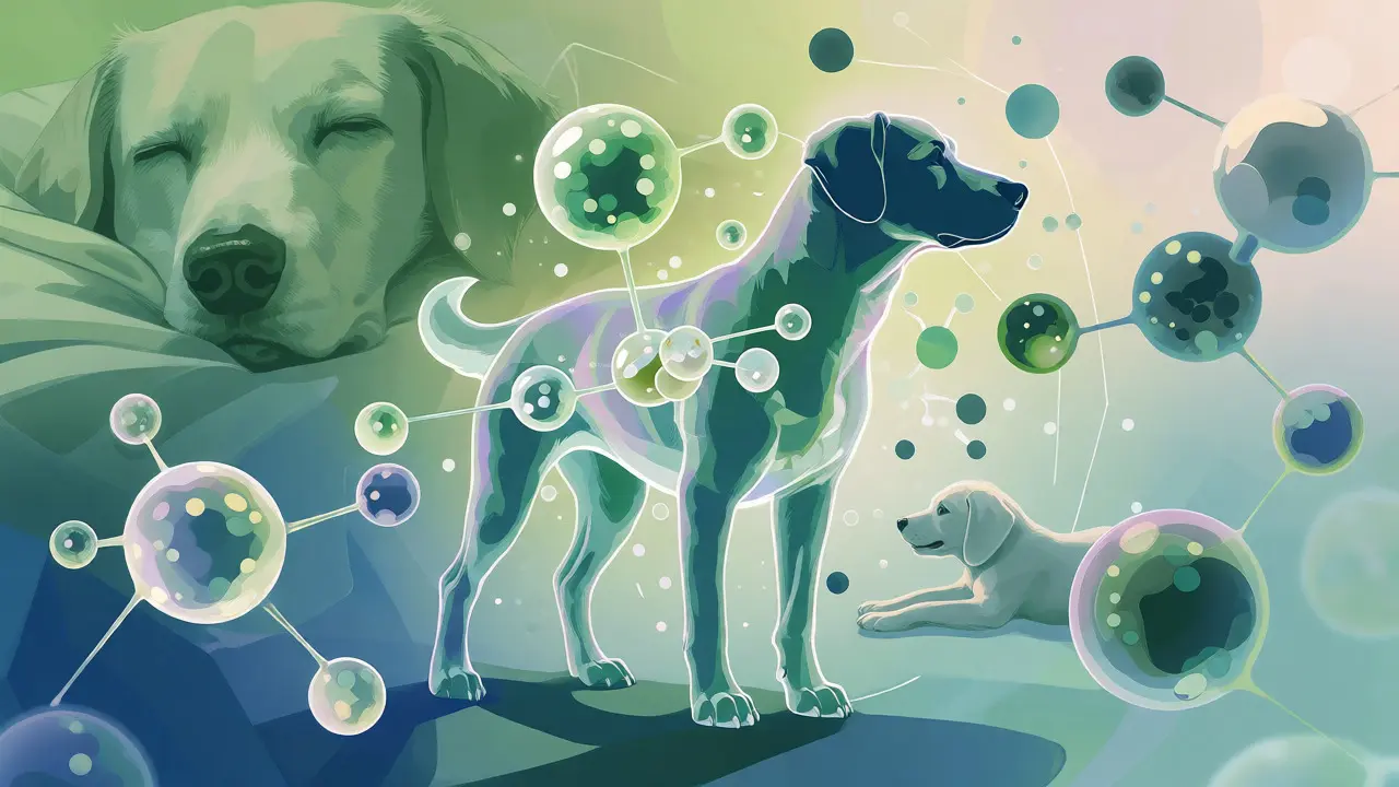 Ilustrace působení CBD na psiho organismus