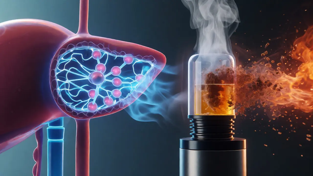 Porovnání metabolizace edibles a čistého vaporizování oleje.